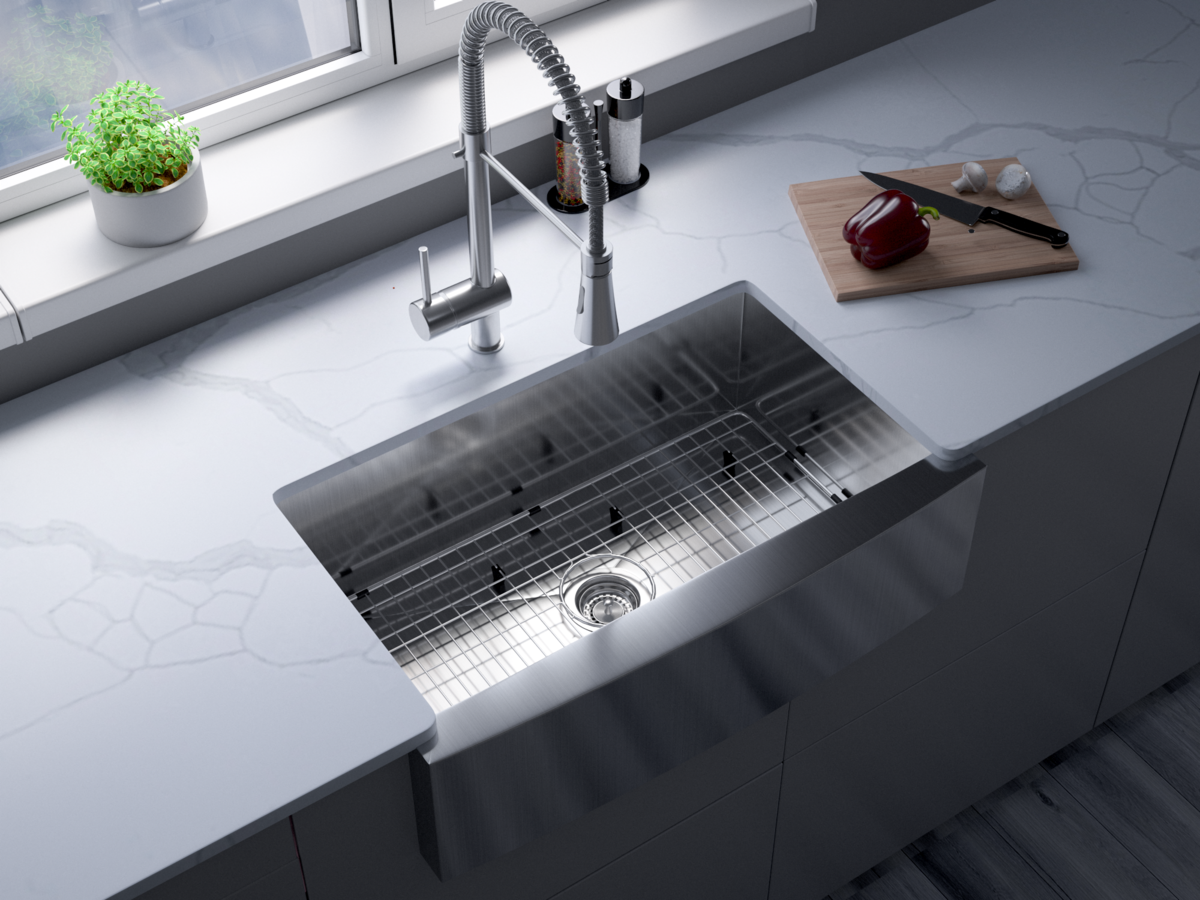 PL-HA122 R15° Stainless Steel Apron Sink