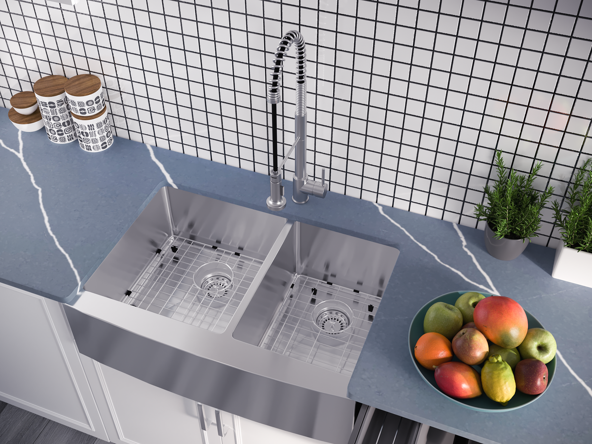 PL-HA136 R15° Stainless Steel Apron Sink