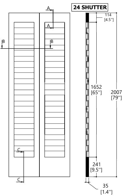 Shadow Louvers Bi-Fold Interior Doors