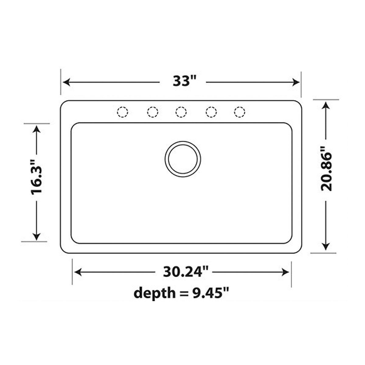 PL-100 Granite Composite Sink - Dual-Mount