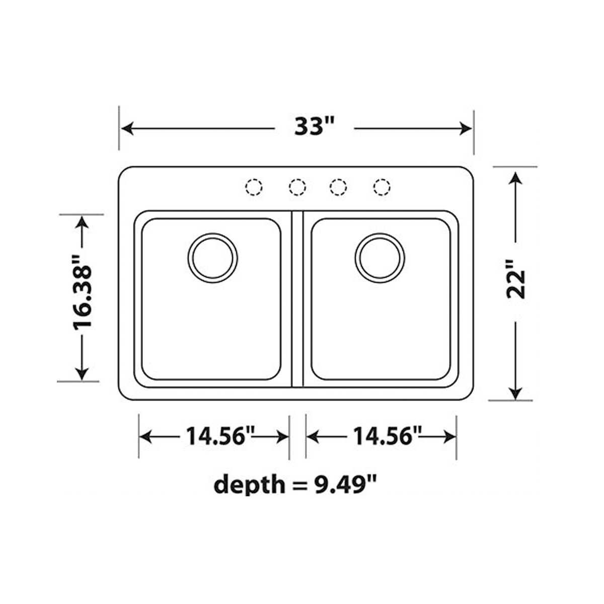 PL-200 Granite Composite Sink - Dual-Mount