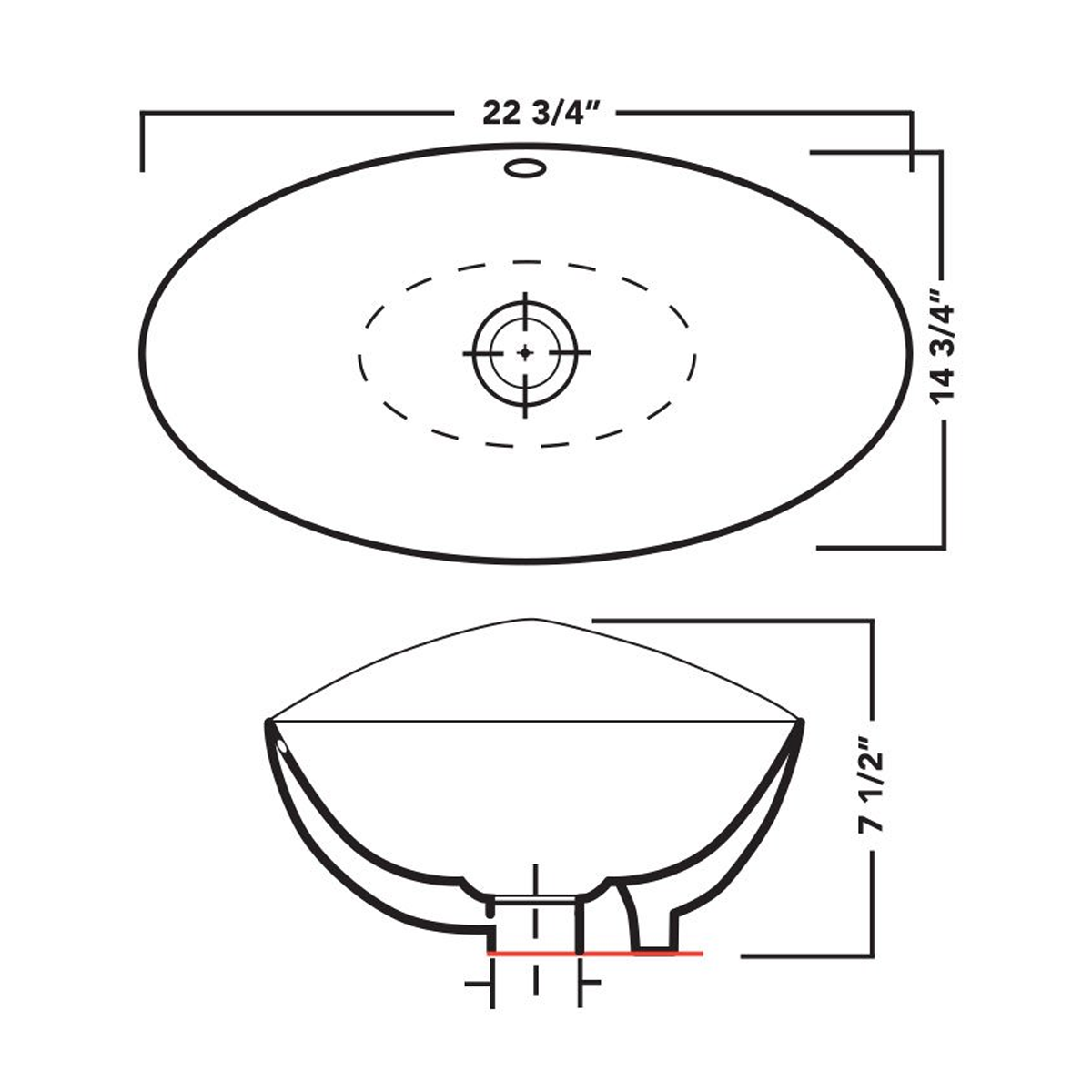 PL-3002 Porcelain Sink - Vessel