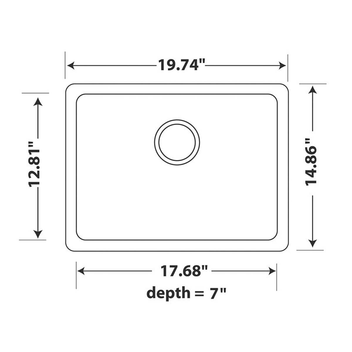PL-350 Granite Composite Sink - Dual-Mount
