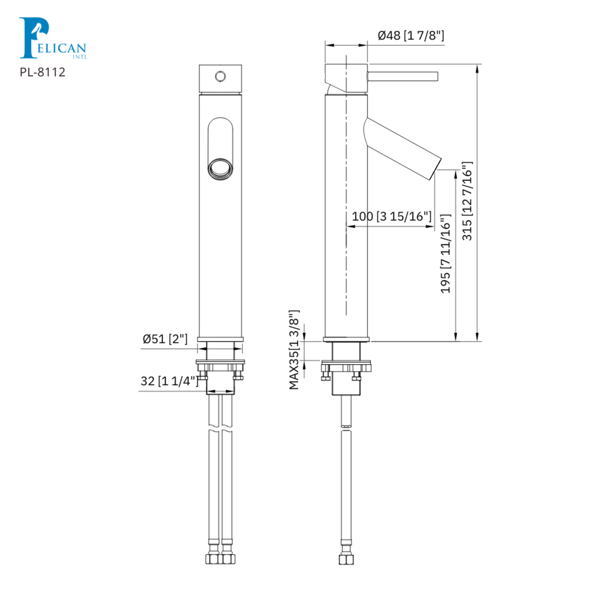 PL-8112 Bathroom Faucet - Cascade Serie