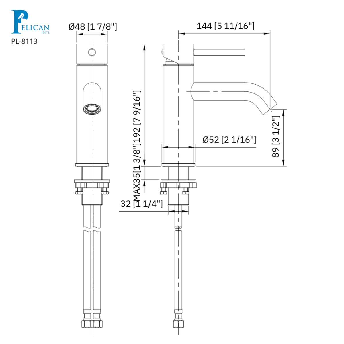 PL-8113 Bathroom Faucet - Cascade Series