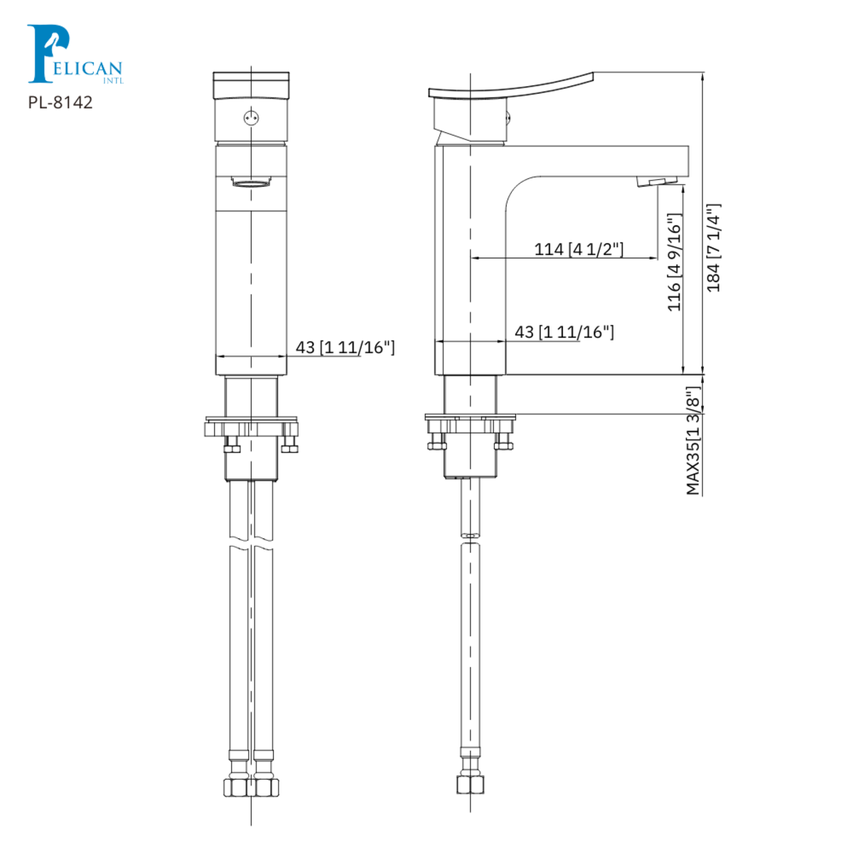 PL-8142 Bathroom Faucet - Cascade Series
