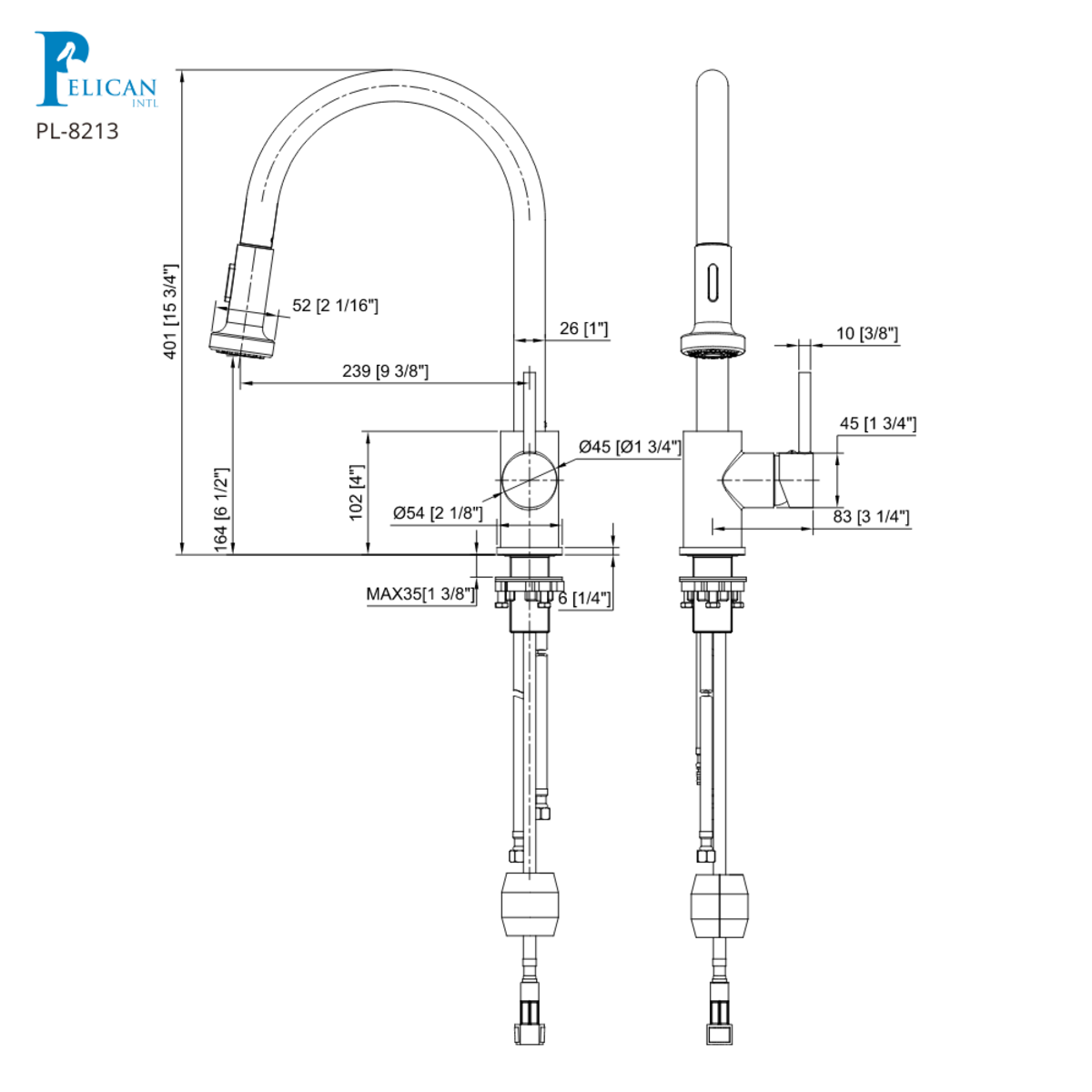 PL-8213 Kitchen Faucet - Fountain Series