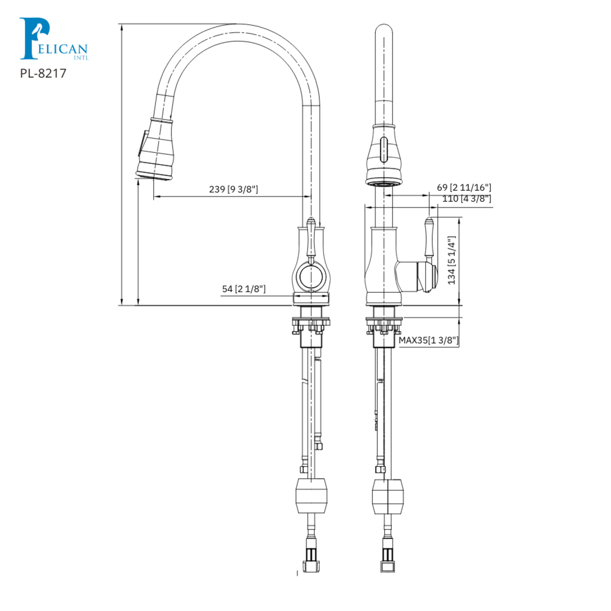 PL-8217 Kitchen Faucet - Fountain Series