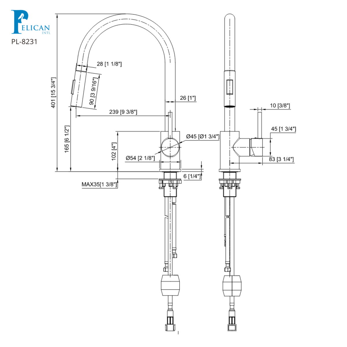 PL-8231 Kitchen Faucet - Fountain Series