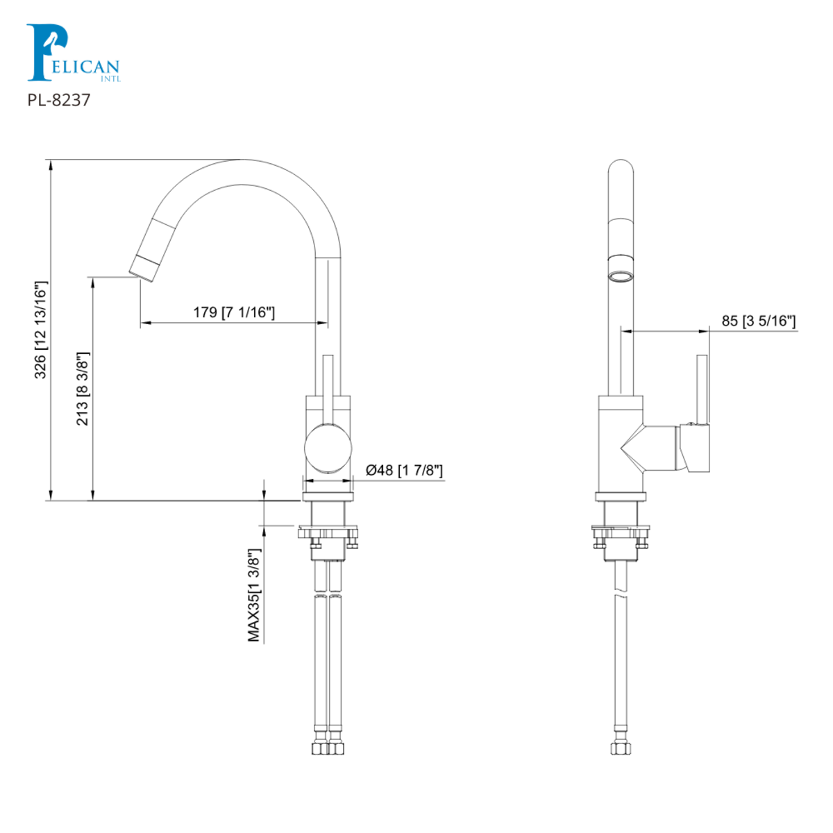 PL-8237 Kitchen Faucet - Fountain Series
