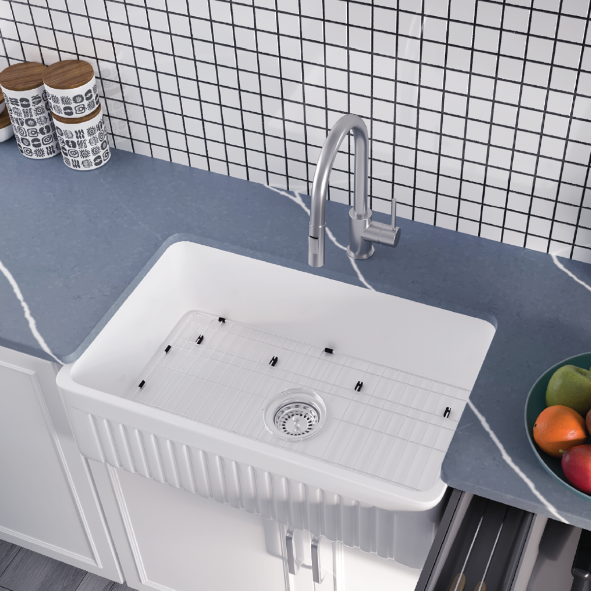 PL-FC3018SB Fireclay Sink