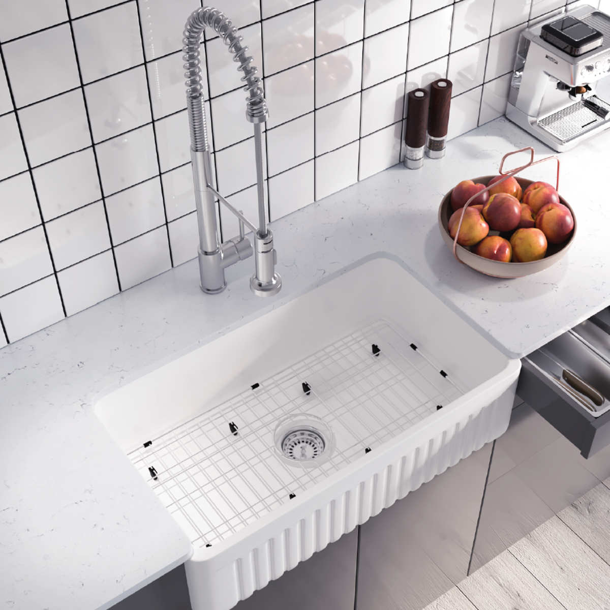 PL-FC3318SB Fireclay Sink