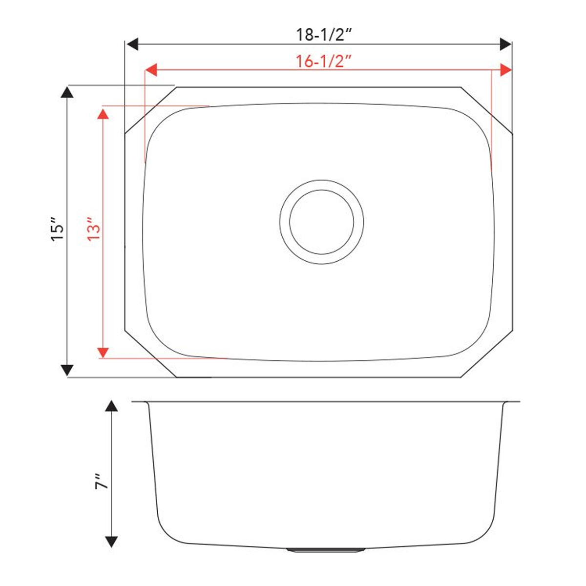 PL-VS1815 Stainless Steel Sink