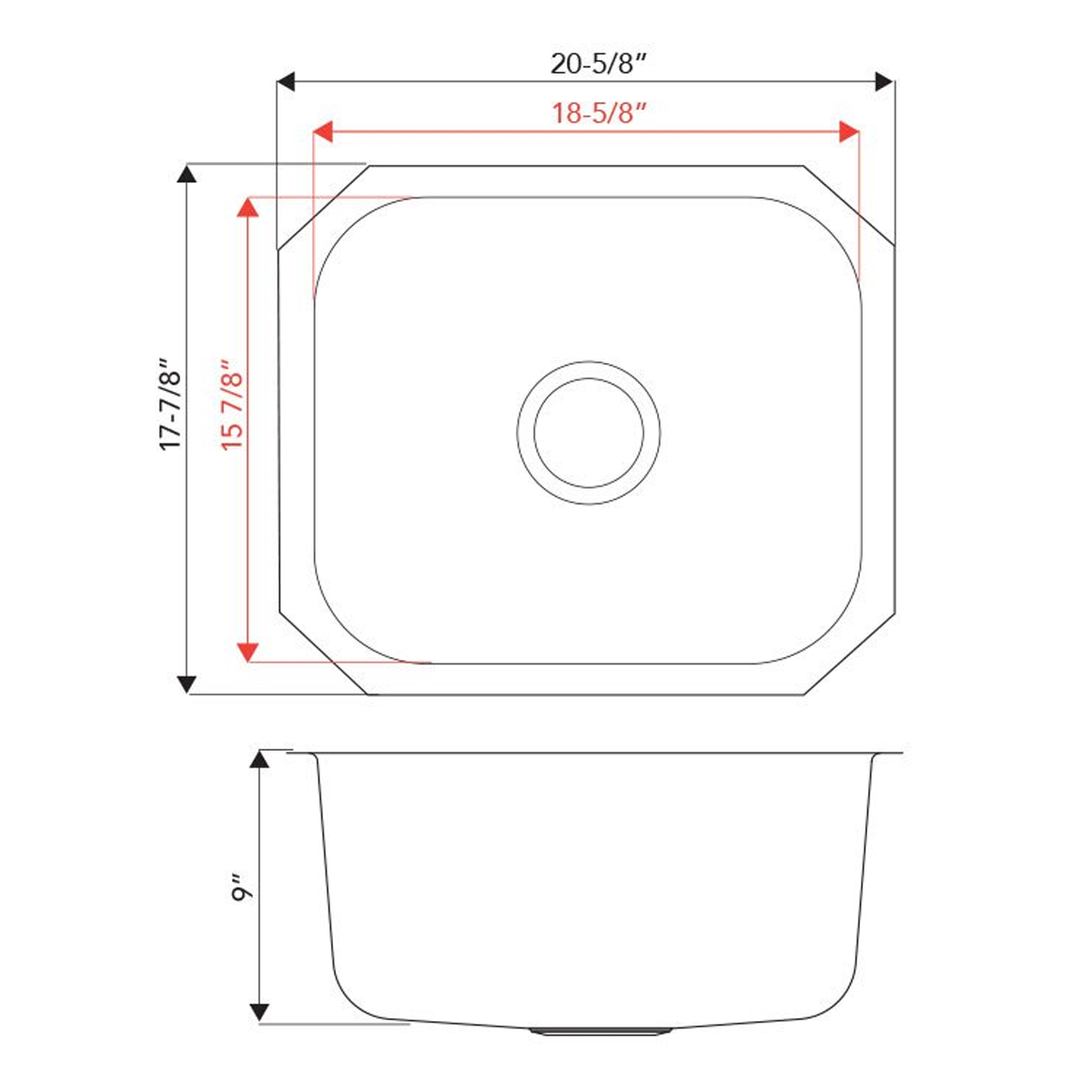 PL-VS2118 Stainless Steel Sink