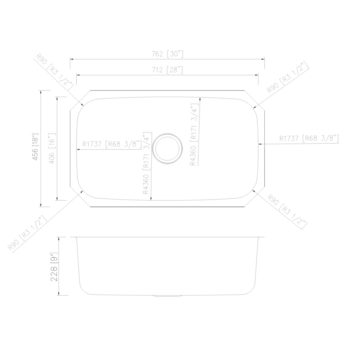 PL-VS3018 Stainless Steel Sink