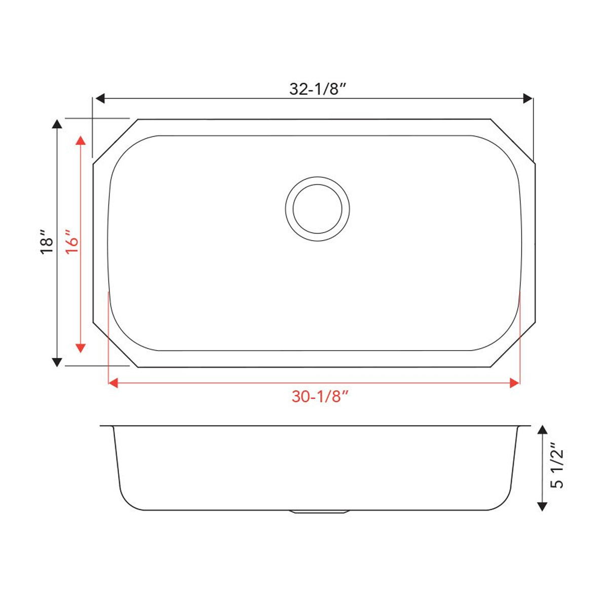 PL-VS3218 Stainless Steel Sink