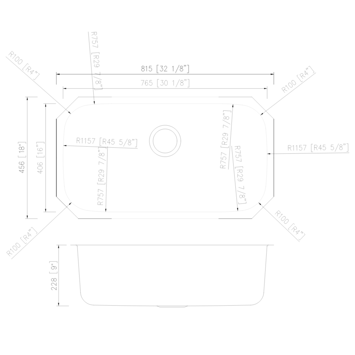 PL-VS3218 Stainless Steel Sink