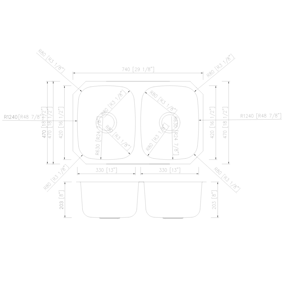 PL-VS4040 Stainless Steel Sink