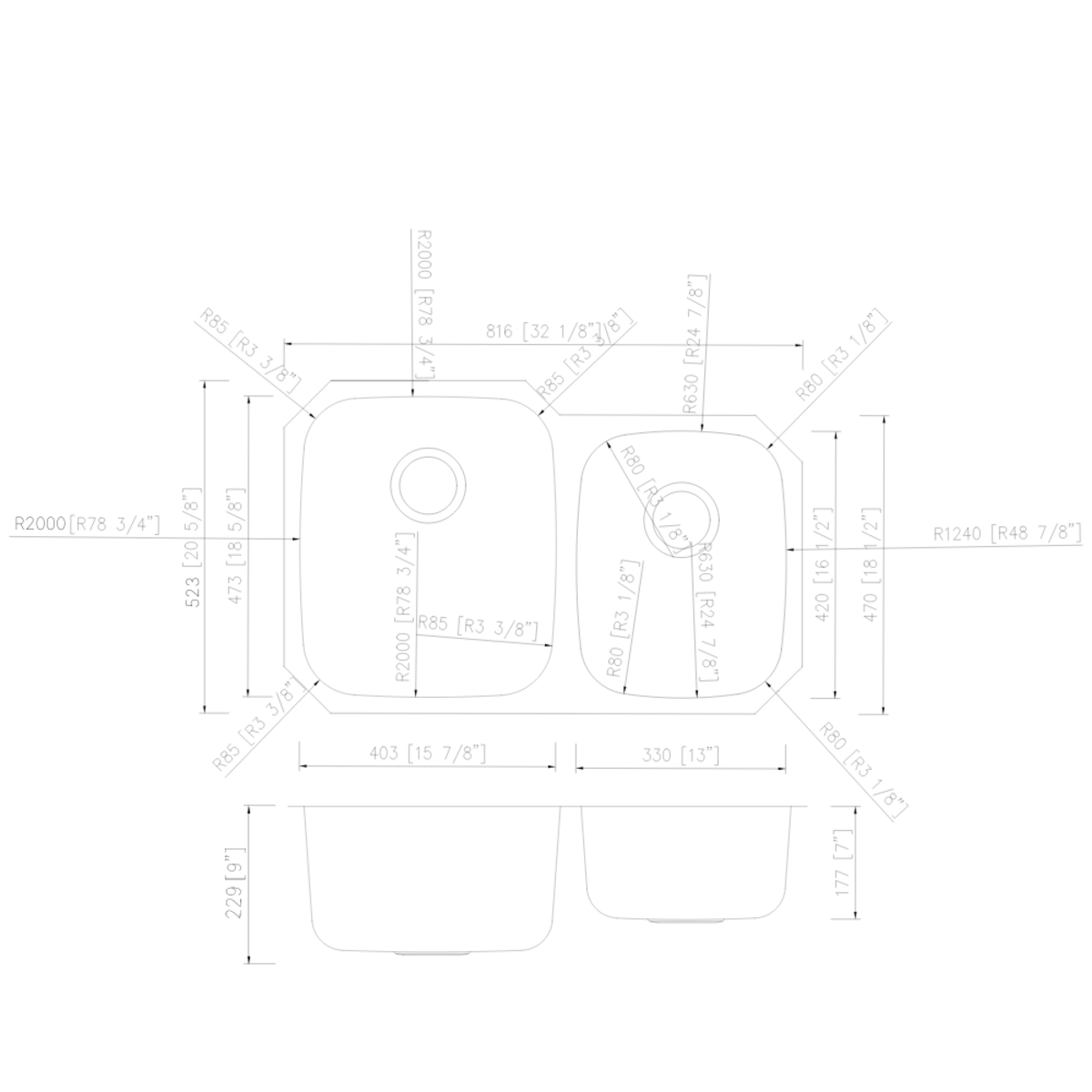 PL-VS6040 Stainless Steel Sink