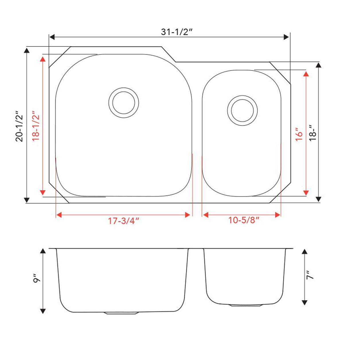 PL-VS7030 Stainless Steel Sink