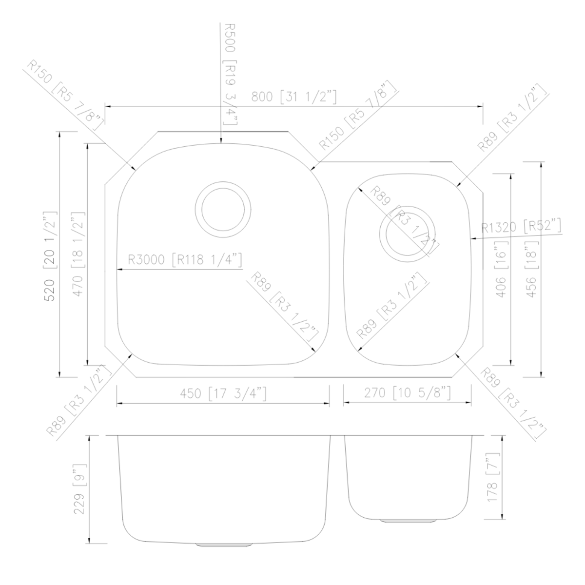 PL-VS7030 Stainless Steel Sink