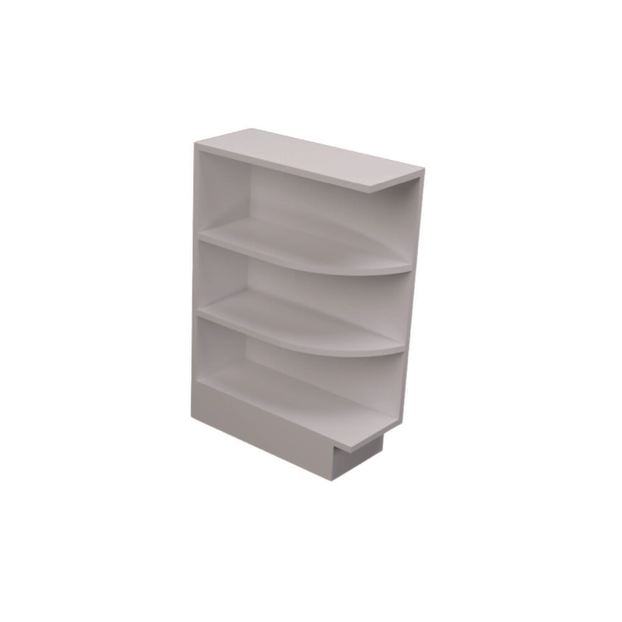 Lavender Gray Single Shaker Base Open Shelf