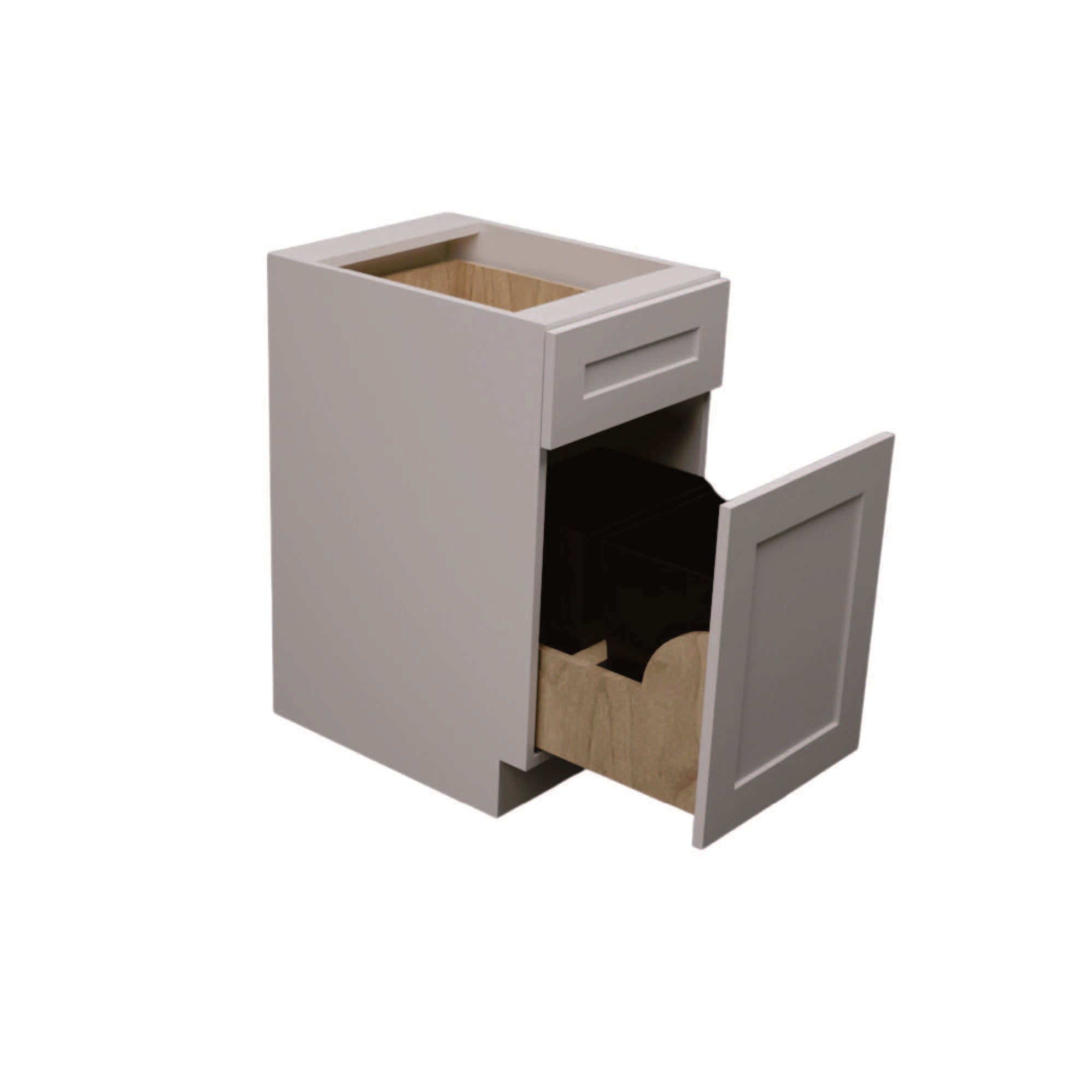 Camellia Double  Shaker Base Trash Pullout Single Door