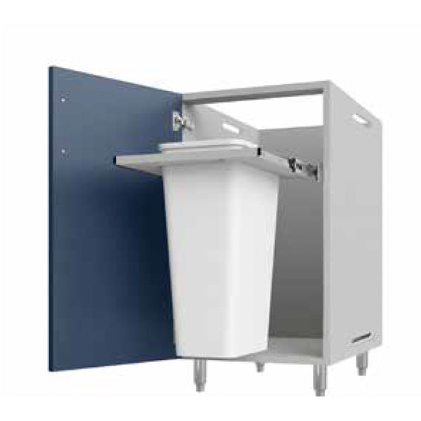 Base Island Back - Single Full Height Door and Trash Can Pullout