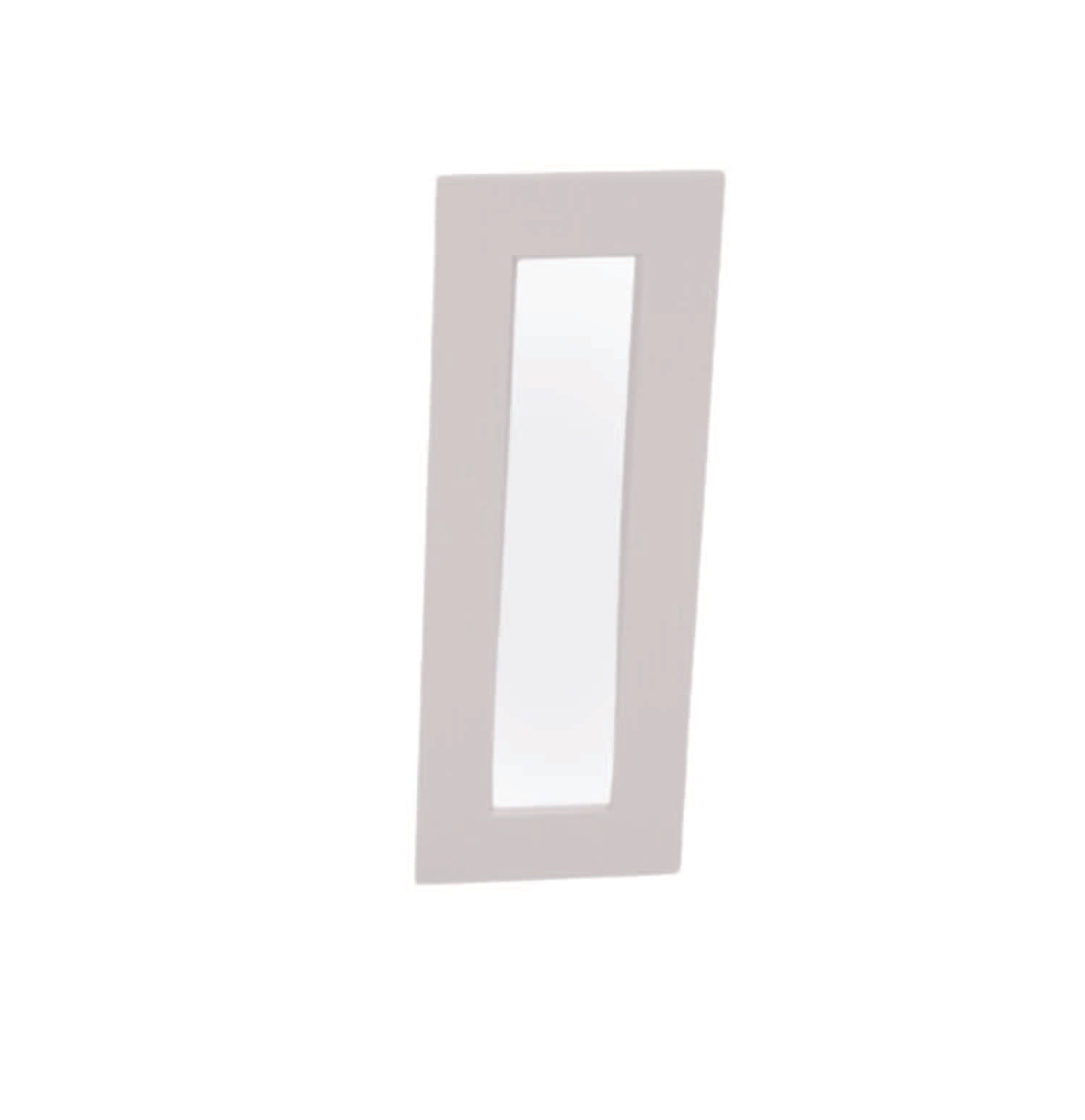 Lavender Gray Single Shaker Glass Door Wall Diagonal Corner