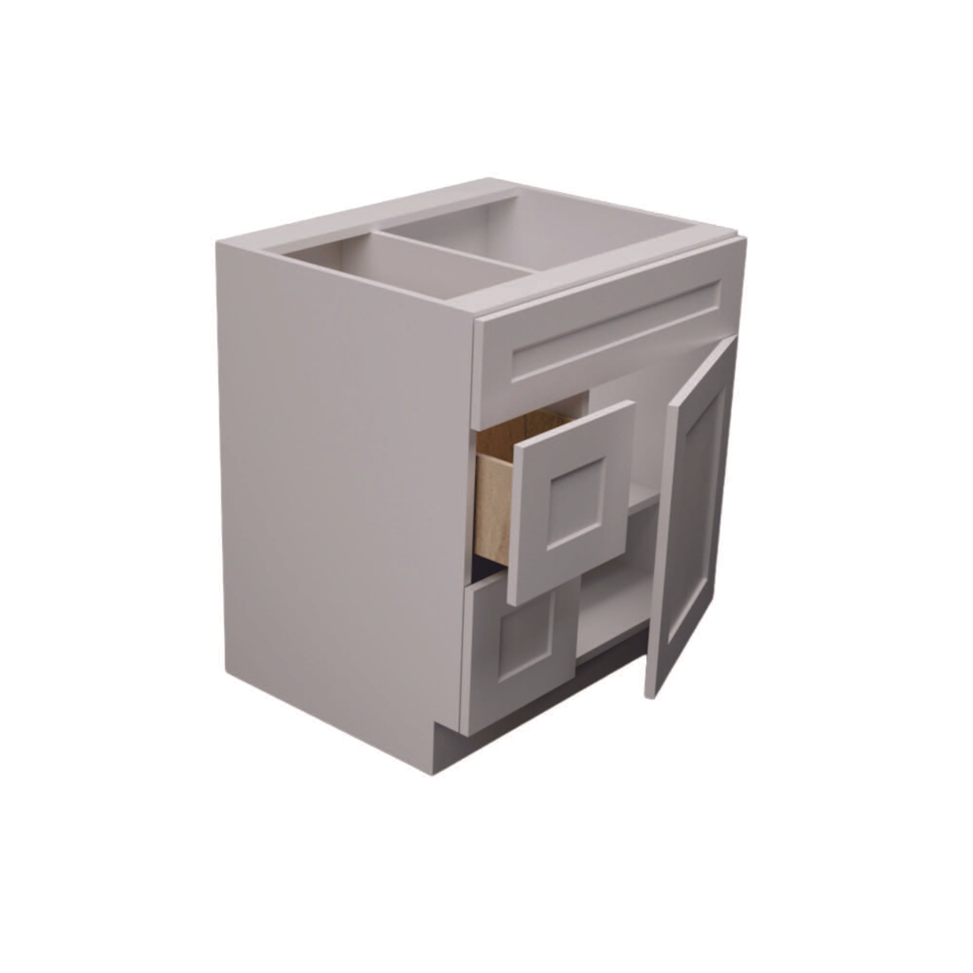 Camellia Double Shaker Vanity Sink Drawer Base - LEFT