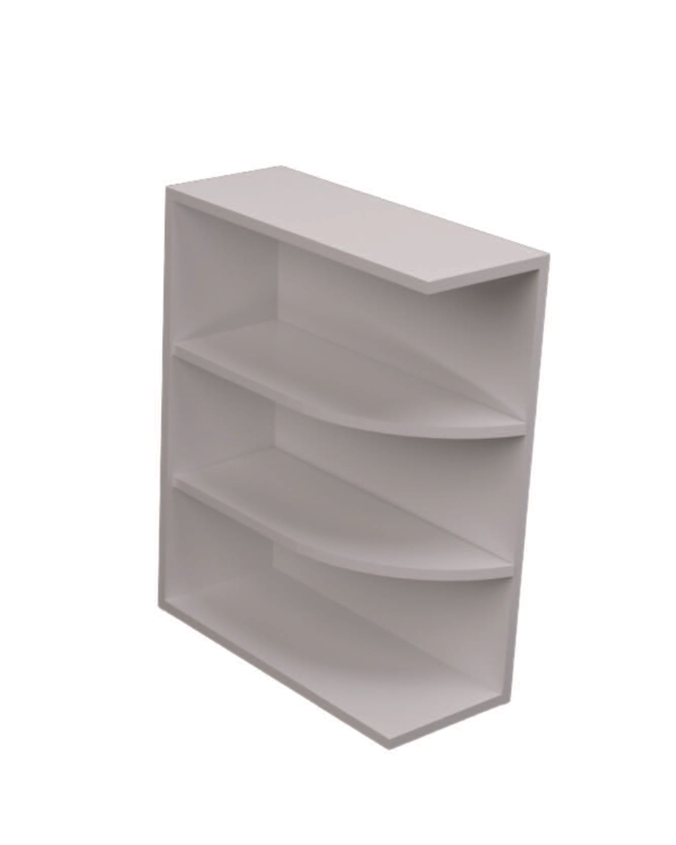 Lavender Gray Single Shaker Wall Open End Shelf